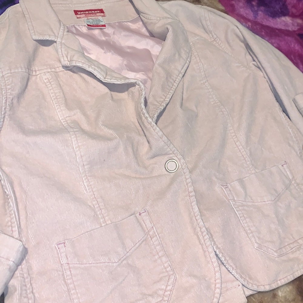 Y2K CORDUROY PINK JACKET/BLAZER!!
